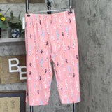 Munki Munki Womens 2-Piece Haute Dog Capri Pajama Set NM00848 Gray M