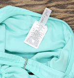 Salt + Cove Juniors Double Keyhole One-Piece Swimsuit 807149 Aqua Blue Green L