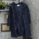 Cole Haan Women's Box-Quilt Down Puffer Coat 356SD700 Navy Blue M