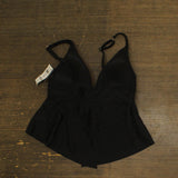 Bar III Womens Day Club Ombre Tunnel Fly Away Tankini Top Swim Black XS