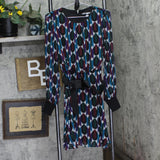 Karl Lagerfeld Chiffon Illusion Sleeves Dress Soft White Veridian Green 6