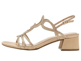 Easy Spirit Yana Womens eFlex Rhinestone Block Heel Sandal Gold Yellow 8.5M