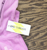 Epic Threads Toddler Ribbon Velvet Hooded Full Zip Jacket Lavender Purple 4T