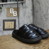 Stars Above Womens Merritt Platform Shine Scuff Slide Slippers Black L (9-10)