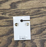 Francesca's Fashion Tiger's Eye Dangly Heart Huggie Earrings Gold / Brown 1.25"