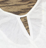 Material Girl Juniors Active Graphic Twist-Back Tank Top White L
