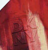 DKNY Womens Abstract-Print T-Shirt Logo P5EHXWNA June Brush Stroke Red Multi XS