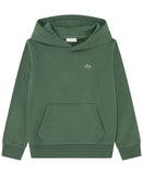 Lacoste Big Boys Core Fleece Pullover Hoodie 947028L Vert Green M