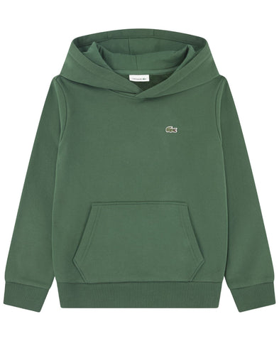 Lacoste Big Boys Core Fleece Pullover Hoodie 947028L Vert Green M