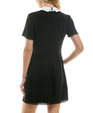City Studios Juniors Short-Sleeve Boucle Shirt Dress Black / Ivory 5/6