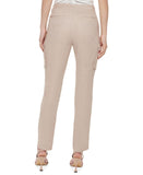 Calvin Klein Womens Petite Linen-Blend Slim Leg Pants T24P2966-1