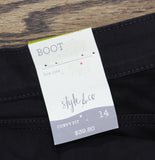 Style & Co Curvy-Fit Low Rise Bootcut Button Fly Zip Jeans Rinse Black 14