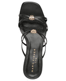 Marc Fisher Strappy Baizel Heeled Sandal MLBAIZEL Black Leather 9.5M