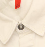 Woolrich X TGT Western Button Down Cotton Denim Jumpsuit Cream Off White 12