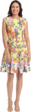 London Times Women's Perfect Versatile Scuba Crepe Fit & Flare Dress T6720M