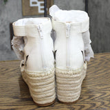 Alfani Womens Cohjo Faux Leather Wedge Sandals 10014839400 White Smooth 10M