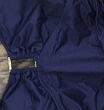 Lauren Ralph Lauren Ring Over The Shoulder One Piece Swimsuit Dark Navy Blue 8