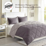 Madison Park Alternative Comforter Set 3M 3-Piece Charcoal / Grey Full / Queen