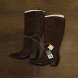 Universal Thread Patsy Tall Fringe Western Boots 94463425 Chocolate Brown 8M