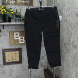 DG2 Womens Cropped Stretch Twill Cargo Jegging 685754 Black PL