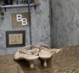 A New Day Womens Reggie Toe Thong Strappy Heels 92611233 Tan Brown 10M