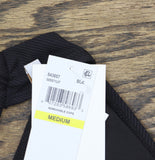 Becca Womens Modern Edge Textured Rib Halter Swim Bikini Top 543857 Black M