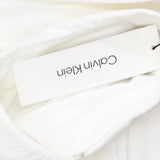 Calvin Klein Womens Long Sleeve Padded Shoulder Blouse M1LA8636 Soft White M