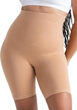 Shapermint Womens High-Waisted Shapewear Tummy Control Shorts Sand Brown 3XL