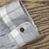 George Mens Button Up Cotton Blend Flannel Shirt Gray Plaid Multi 2XL Tall