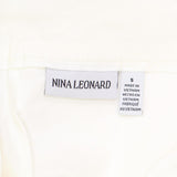 Nina Leonard Womens Pull-On Scallop-Hem Cropped Pant 660168 Ivory Off White S