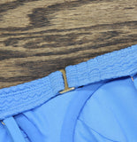Salt + Cove Juniors Wavy-Scrunch Scoop-Neck Bikini Top SC25073TT Capri Blue XS
