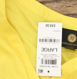 JM Collection Roll-Tab Woven V-Neck Utility Top 100104331MS Primrose Yellow L