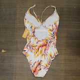 Kona Sol Women's V-Neck Cross Back Medium Coverage One Piece Swimsuit 78668310