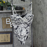 Bleu Rod Beattie Bandeau Over The Shoulder One Piece Swimsuit Black / White 22W