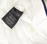 Lauren Ralph Lauren Sateen Border Duvet Cover White / Nsvy Blue Full / Queen