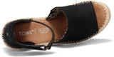 Toms Womens Marisol Platform Wedge Shoes 10016380 Black 7.5M