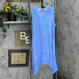 Anybody Women's Baby Terry Hooded Sharkbite Tunic A354753 Marina Blue XS