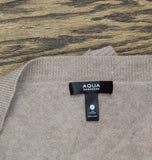 Aqua Womens Button Front Cashmere V-Neck Cardigan V10337 Brown 2XL