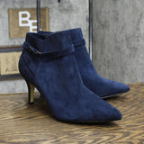 Bella Vita Women's Aileen Bootie Ankle Boot AILEN Navy Super Suede 11WW