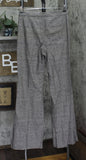 Mango Womens Wool Blend Flared Leg Suit Pants Gray Brown Check EUR 38 (US 5)