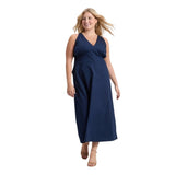A New Day Womens Open Back Maxi Dress Woven 94439782 Navy Blue 2XL