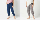AnyBody Women's Petite Cozy Knit Side Ribbed Jogger Pants