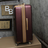 London Fog Check-in Expandable Spinner Suitcase Hard Shell Merlot Red 31.5"