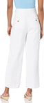 Club Monaco Womens Wide Leg Linen Blend Trousers White / Blanc 12