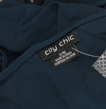 City Chic Maxi Fleetwood Wrap Dress 00205878 Alpine Green 16W