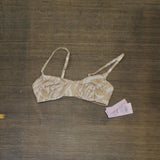 Wild Fable Ribbed Underwire Bralette Bikini Top Tan Animal Print Brown 2XS