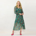 Lc Lauren Conrad Women's High-Low Hem Faux-Wrap Maxi Dress WL23Y046RP1