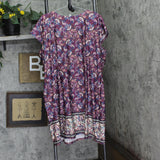 Ny Collection Womens Plus Size Cap Sleeve Knit Dress WITD3999 Otrera Purple 3X