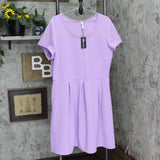 24seven Comfort Apparel Plus Size Scoop Neck Knee Length Pocket Dress P0206294