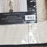 J. Queen New York Straight Valance Patterned Flax Brown 18"x88